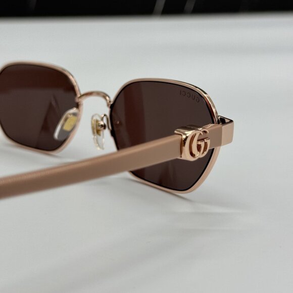 NEW GUCCI GG1593S 003 BROWN WOMEN SUNGLASSES GUCCI - Picture 6 of 11